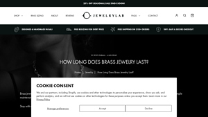 Jewelry Lab - Brass Jewelry Care