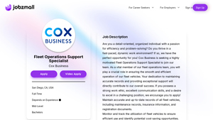 Cox Business - Fleet Operations Support Specialist