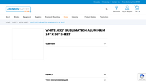 JP Plus - White .032 Sublimation Aluminum Sheet