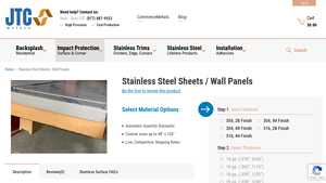 JTC Metals - Stainless Steel Sheet Metal