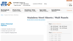 JTC Metals - Stainless Steel Sheet Metal