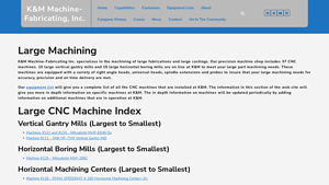 K&M Machine-Fabricating - Large CNC Machining Solutions