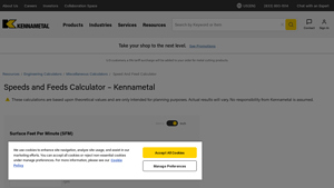 Kennametal - Feeds and Speeds Calculator