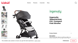 Kids2 - Ingenuity 3Dquickclose CS+ Compact Fold Stroller