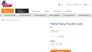Matte Navy Powder Coat - Key Product