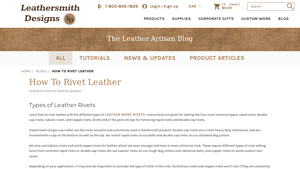 Leathersmith Designs - Types of Leather Rivets
