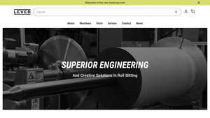 Lever Manufacturing Corporation - Single Knife Roll Slitting Machinery