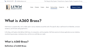 Lewis Brass - A360 Brass Alloy