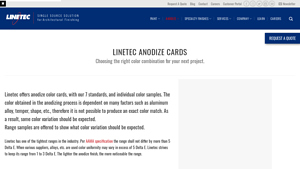 Linetec - Anodize Color Cards