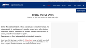 Linetec - Anodize Color Cards