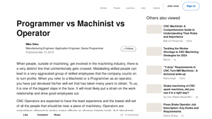 LinkedIn - CNC Roles Explained