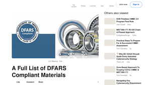 LinkedIn - DFARS Compliant Bearing Materials