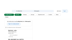 LinkedIn - CNC Machinist Jobs
