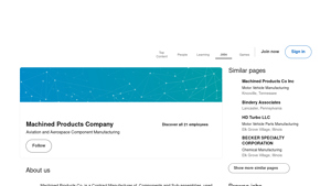 Machined Products Co. - Contract Manufacturing Solutions