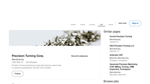 Precision Turning Corporation - CNC Swiss Machining