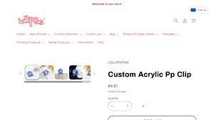 Lollipop Ins - Custom Acrylic PP Clip