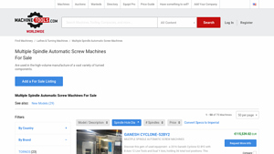 Machine Tools - Multiple Spindle Automatic Screw Machines