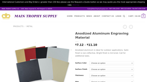 Maintain Pro Supply - Anodized Aluminum Engraving Material