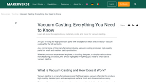 Makerverse - Vacuum Casting Solutions