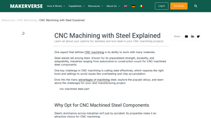 Makerverse - CNC Machining with Steel