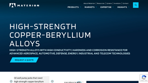 Materion - High-Strength Copper-Beryllium Alloys
