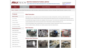 MaxTech - Custom Metal Fabrication Services