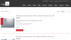 Metals Cut 4U - Stainless Steel Rectangles