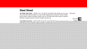 Metals Depot - Hot Rolled Steel Sheet