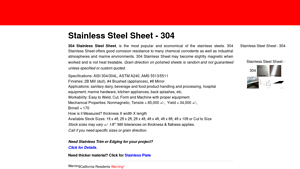 Metals Depot - T304 Stainless Steel Sheet