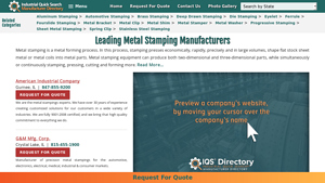 Metal Stamper - Key Metal Stamping Products