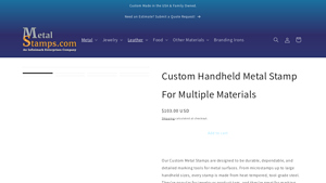 Metal Stamps - Custom Handheld Metal Stamps
