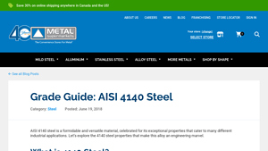 Metal Supermarkets - AISI 4140 Steel