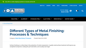 Metal Supermarkets - Metal Finishing Techniques