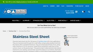 Metal Supermarkets - Stainless Steel Sheet
