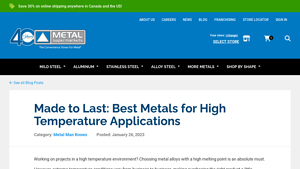Metal Supermarkets - Titanium, Tungsten & Stainless Steel