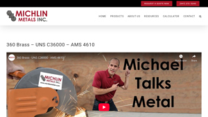 Michlin Metals - 360 Brass (UNS C36000)