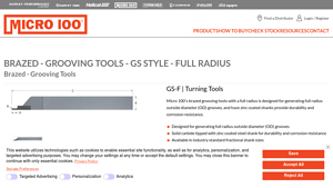 Micro 100 - Brazed Grooving Tools