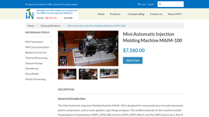 Micronano Tools - Mini Automatic Injection Molding Machine MAIM-100