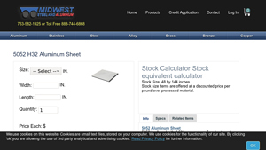 Midwest Steel Supply - 5052 H32 Aluminum Sheet
