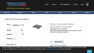 Midwest Steel Supply - 3003 H14 Aluminum Sheet