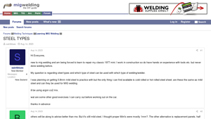 Mig Welding - Mild Steel Options