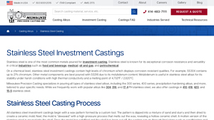 Milwaukee Precision - Stainless Steel Investment Castings
