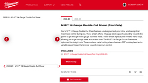 Milwaukee Tool - M18™ 14 Gauge Double Cut Shear