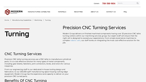 Modern Group - Precision CNC Turning Parts