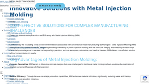 MPP Innovation - Metal Injection Molding Solutions
