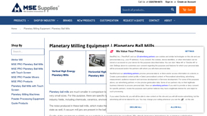 MSE Supplies - High Energy Planetary Ball Mills