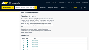 MW Components - Torsion Springs