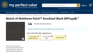 MyPerfectColor - Matthews Paint Anodized Black (MP13338)