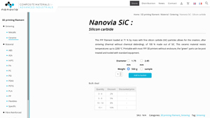 Nanovia - SiC 3D Printing Filament