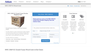 Nelson Company - NWC-CRSP-EC Closed-Frame Wood Crate